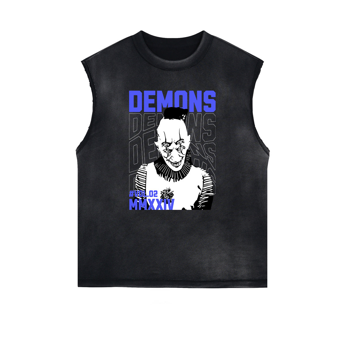 Distressed Gothic Death Motif Tank Top