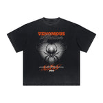 Vintage-Style Frayed Gothic Death Motif Tee