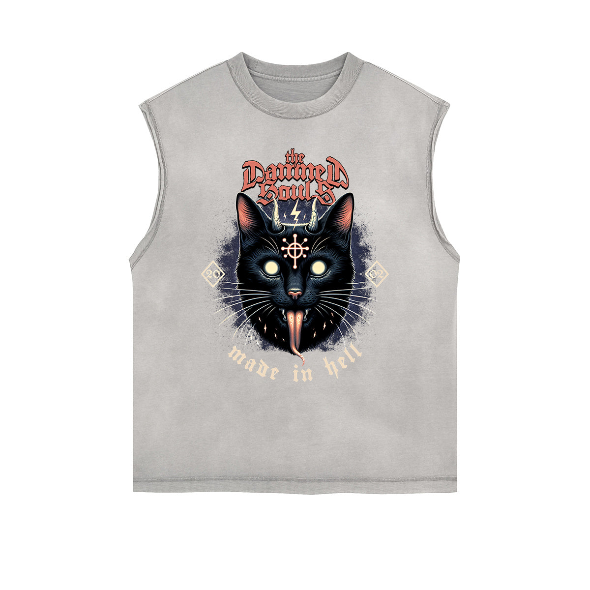 Frayed-Edge Gothic Death Motif Tank