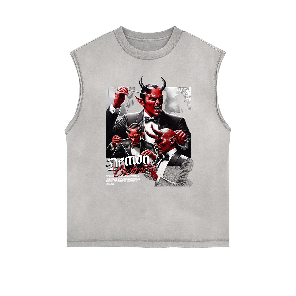 Frayed-Edge Gothic Death Motif Tank