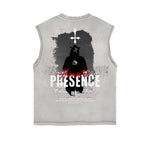 Frayed-Edge Gothic Death Motif Tank