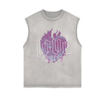 Frayed-Edge Gothic Death Motif Tank
