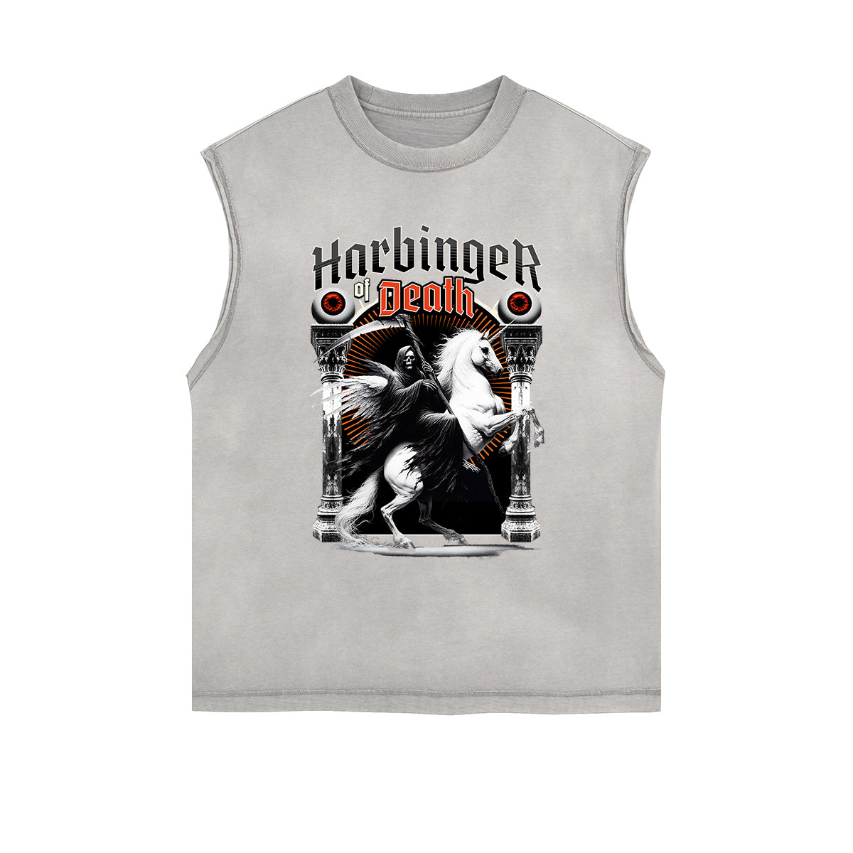 Frayed-Edge Gothic Death Motif Tank