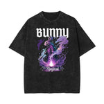 Camiseta gótica de algodón lavado con motivo de muerte