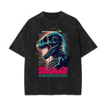 Camiseta gótica de algodón lavado con motivo de muerte