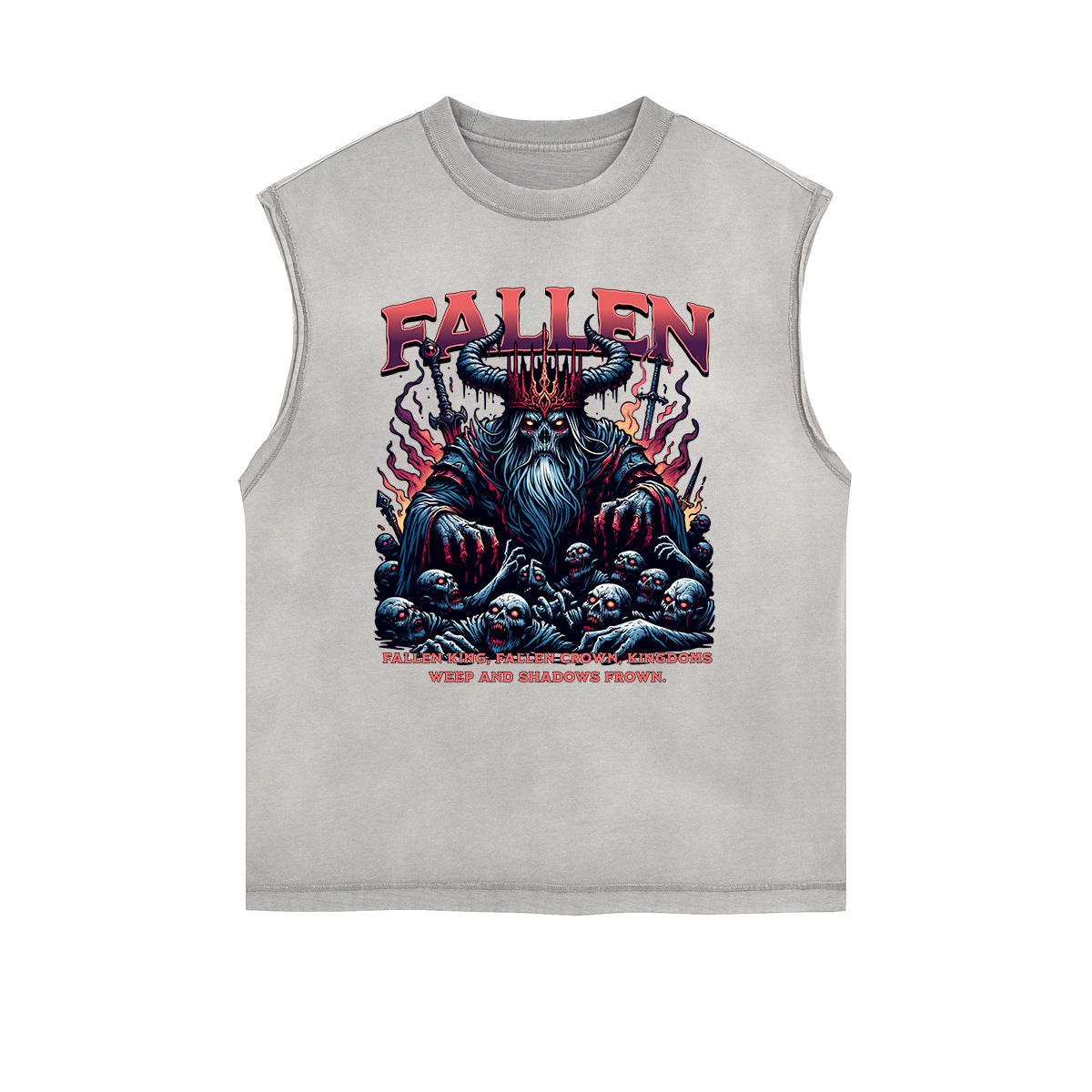 Frayed-Edge Gothic Death Motif Tank