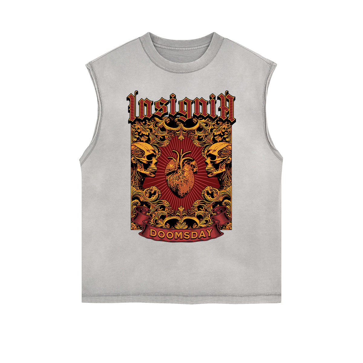 Frayed-Edge Gothic Death Motif Tank