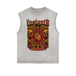 Frayed-Edge Gothic Death Motif Tank