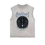 Frayed-Edge Gothic Death Motif Tank