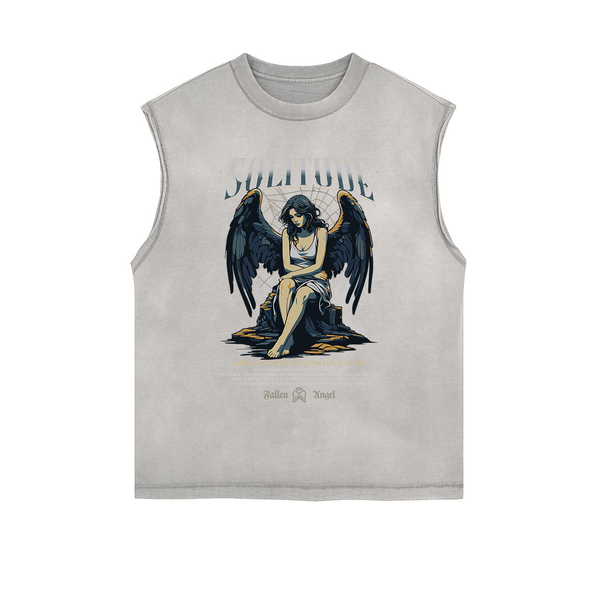 Frayed-Edge Gothic Death Motif Tank