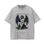 Stone-Washed Gothic Death Motif Tee