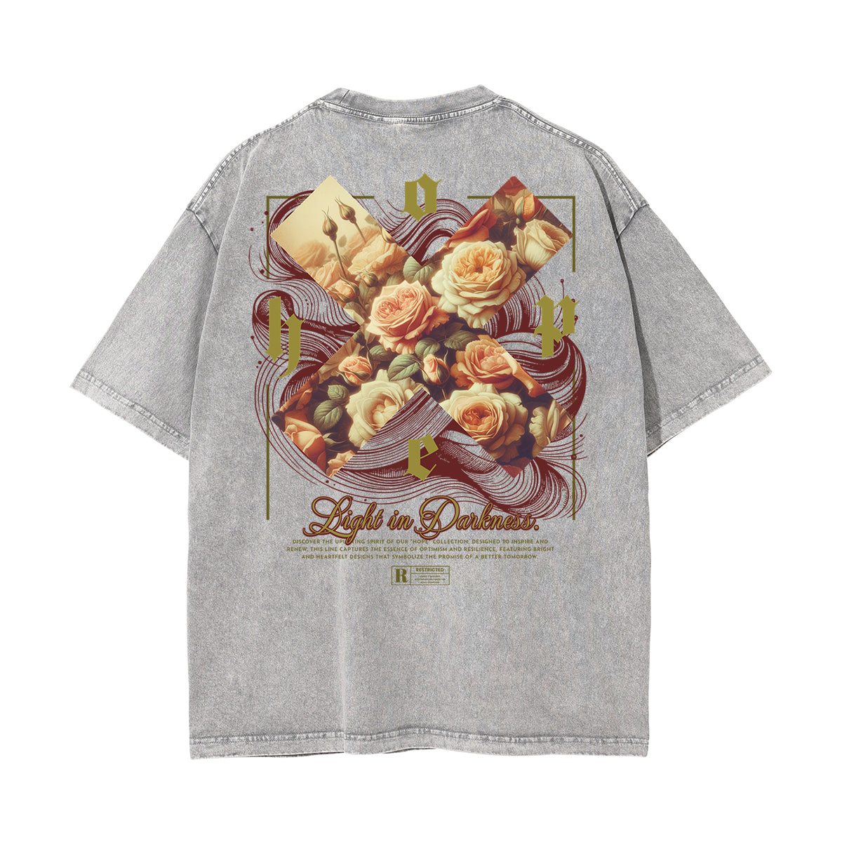 Washed Cotton Flower Graphic Tee