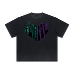 Vintage-Style Frayed Flame Graphic Tee