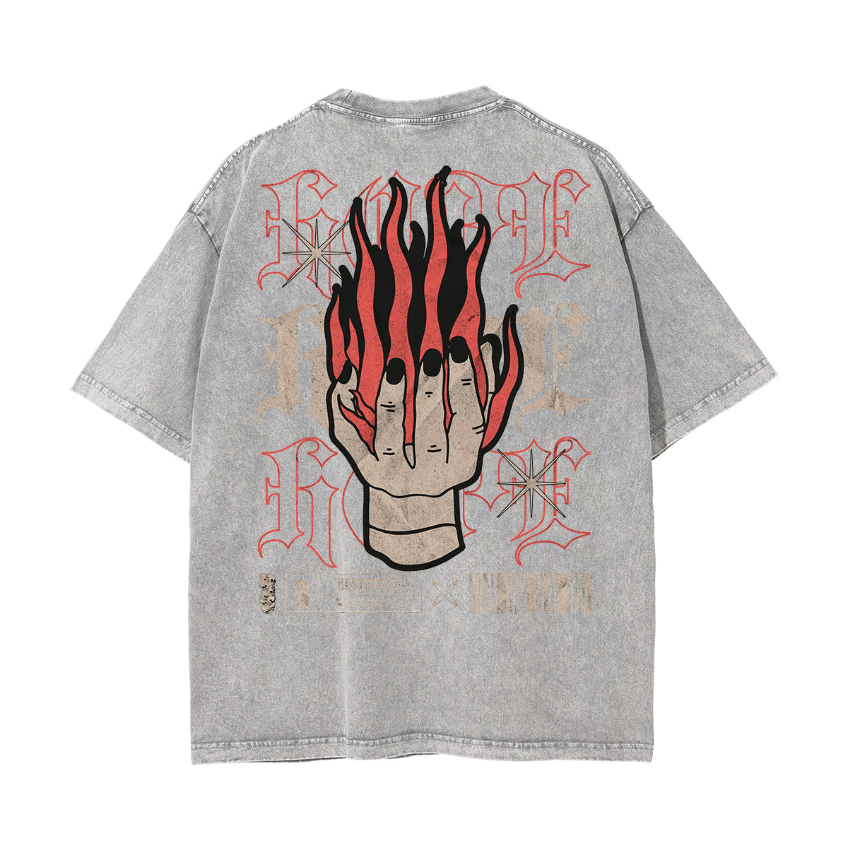 Washed Cotton Flame Graphic Tee