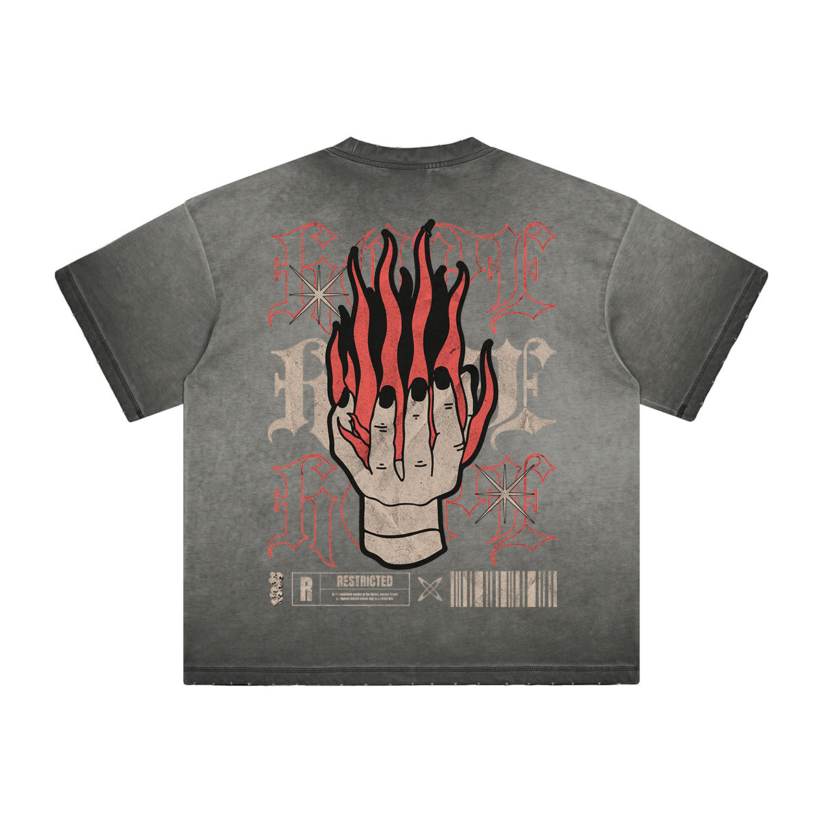 Heavyweight Washed Flame Graphic Tee