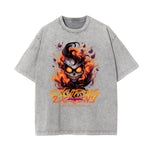Washed Cotton Flame Graphic Tee