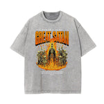 Washed Cotton Flame Graphic Tee