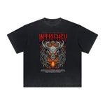 Vintage-Style Frayed Flame Graphic Tee