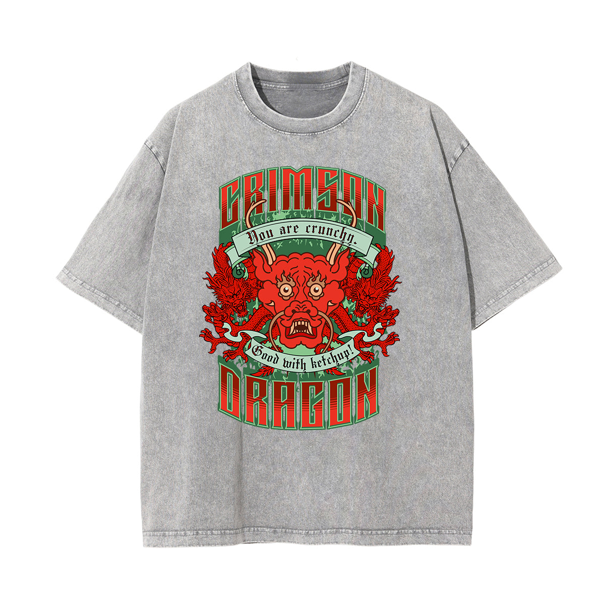 Washed Cotton Flame Graphic Tee