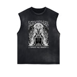 Distressed Flame Graphic Muscle Tank