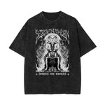 Stone-Washed Flame Graphic T-Shirt