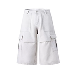 Pantalones cargo anchos y tobilleros de color liso