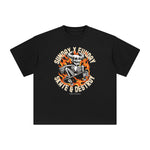 Skeleton Skateboarder Graphic T Shirt-INNBLAC Fashion Apparel
