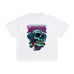 Skull Wave in Space Streetwear T Shirt-INNBLAC Fashion Apparel
