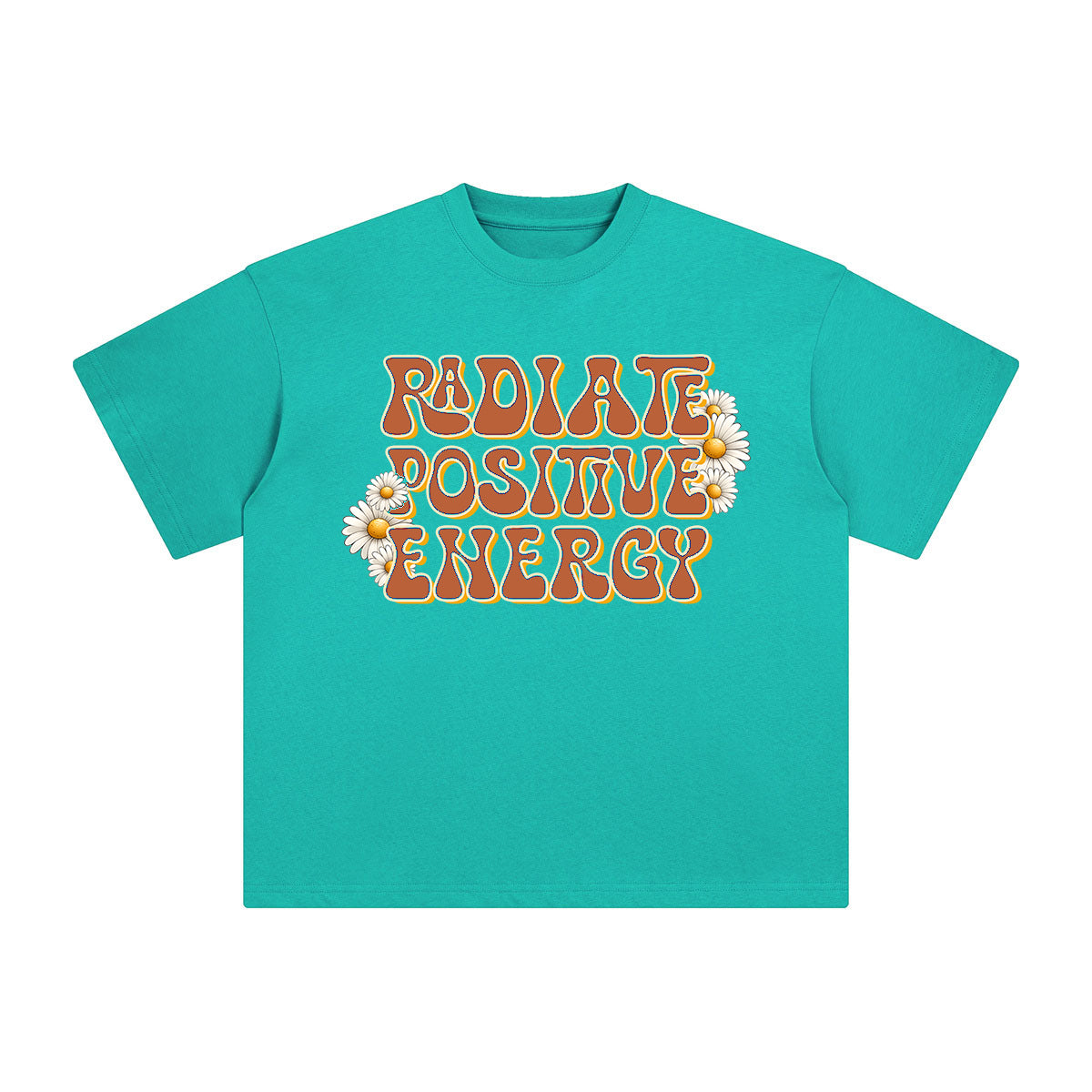 Slogan & Daisies Graphic Tee-INNBLAC Fashion Apparel