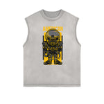 Camiseta sin mangas con estampado de dibujos animados de ropa urbana