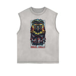 Camiseta sin mangas con estampado de dibujos animados de ropa urbana