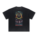 Camiseta con gráficos de dibujos animados de ropa urbana de peso pesado