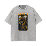 Streetwear Faded Cartoon Pattern Tee