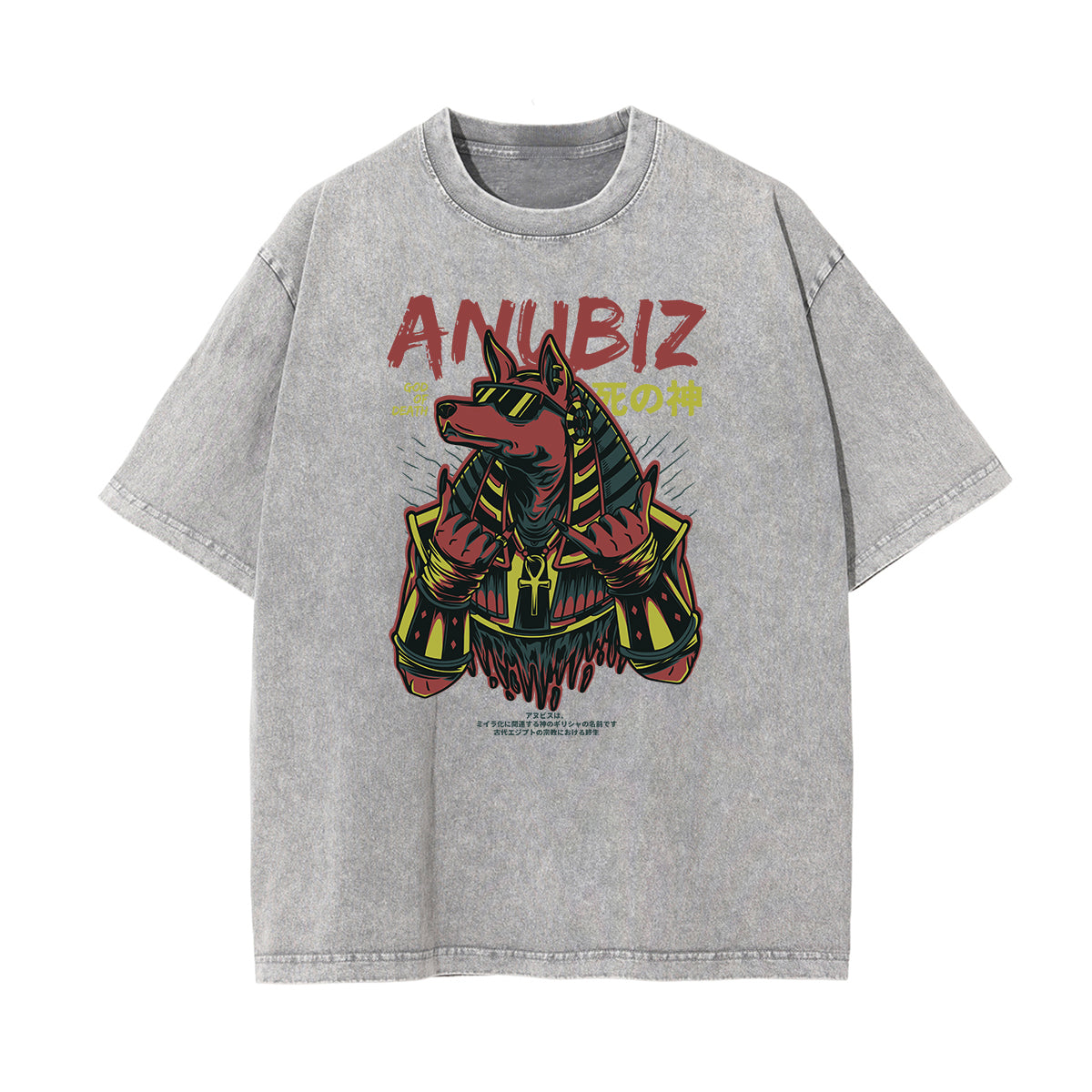 Streetwear Faded Cartoon Pattern Tee