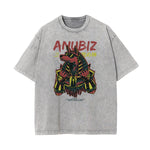 Streetwear Faded Cartoon Pattern Tee