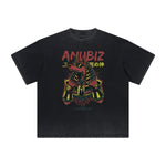 Camiseta con gráficos de dibujos animados de ropa urbana de peso pesado