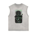 Camiseta sin mangas con estampado de dibujos animados de ropa urbana