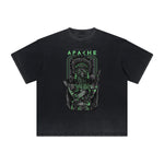 Camiseta con gráficos de dibujos animados de ropa urbana de peso pesado