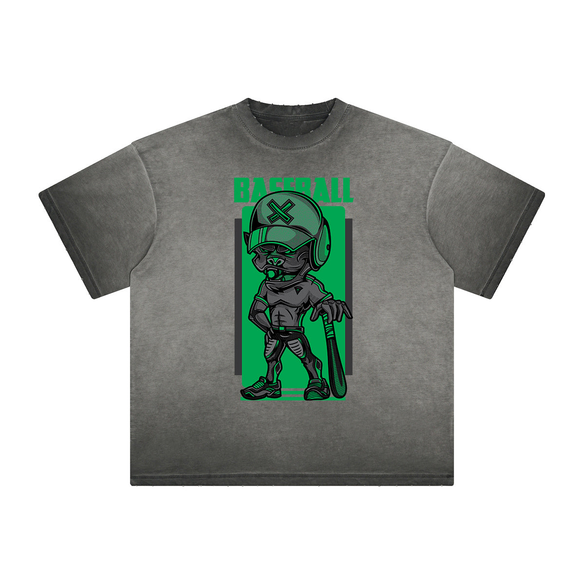 Distressed Streetwear Cartoon Graphic Tee