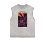 Camiseta sin mangas con estampado de dibujos animados de ropa urbana