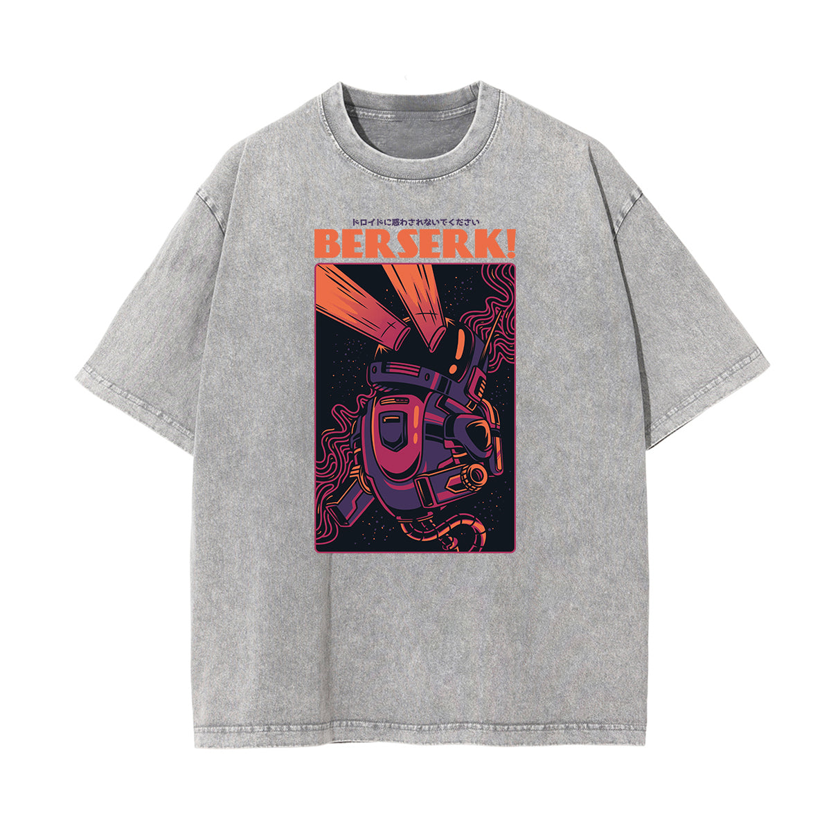 Streetwear Faded Cartoon Pattern Tee