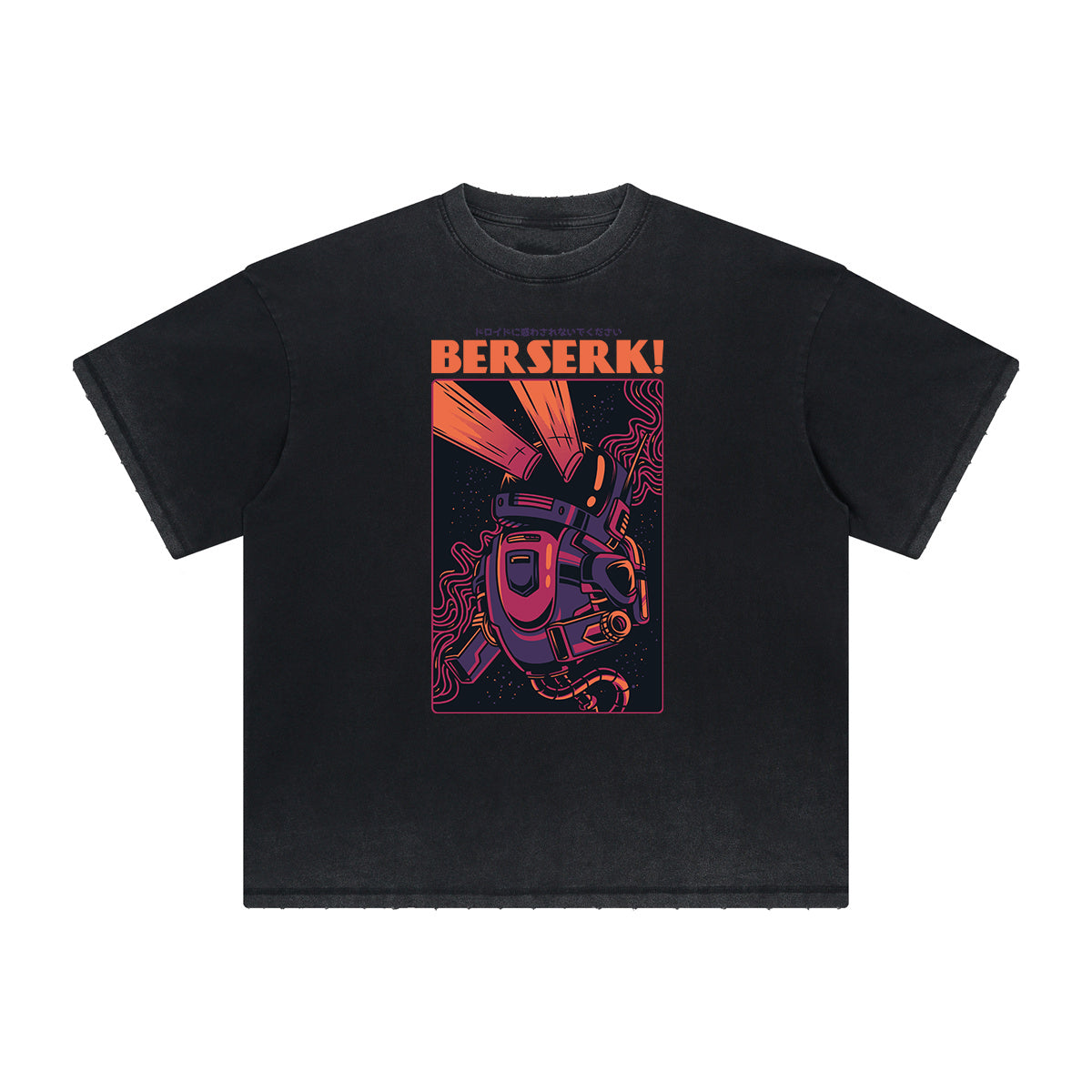 Camiseta con gráficos de dibujos animados de ropa urbana de peso pesado