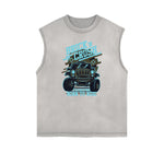 Camiseta sin mangas con estampado de dibujos animados de ropa urbana