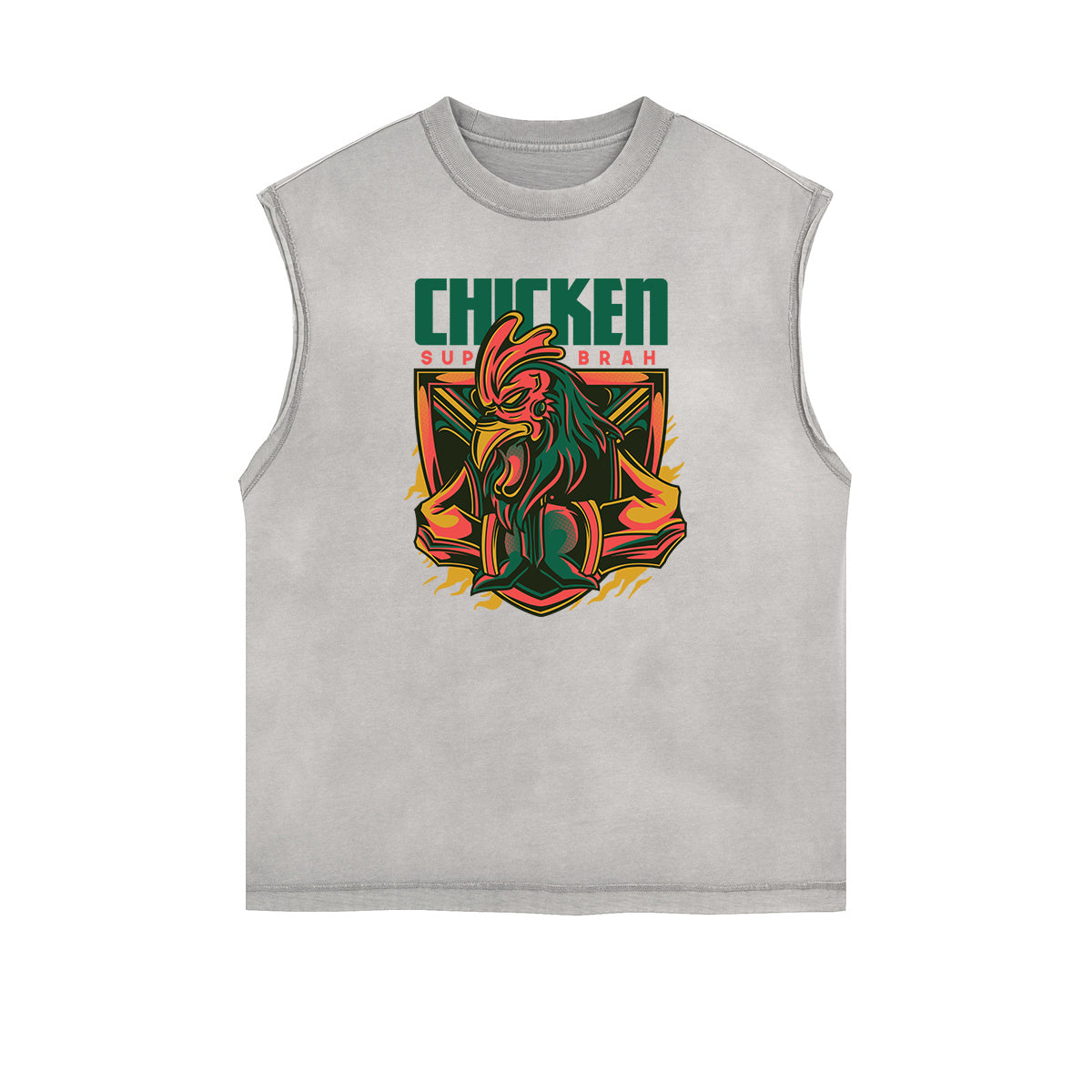 Camiseta sin mangas con estampado de dibujos animados de ropa urbana