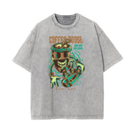 Punk Stone Wash Monster Pattern Tee