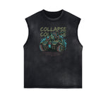 Sleeveless Punk Monster Graphic Tee