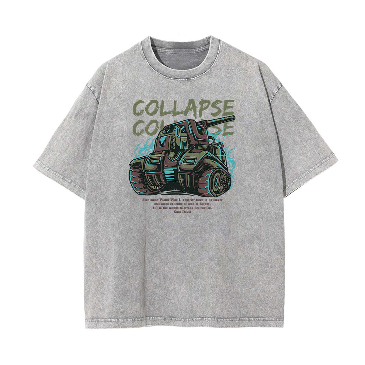 Punk Stone Wash Monster Pattern Tee