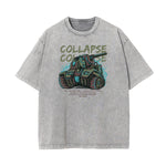 Punk Stone Wash Monster Pattern Tee