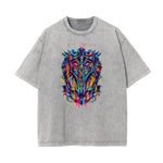 Punk Stone Wash Monster Pattern Tee