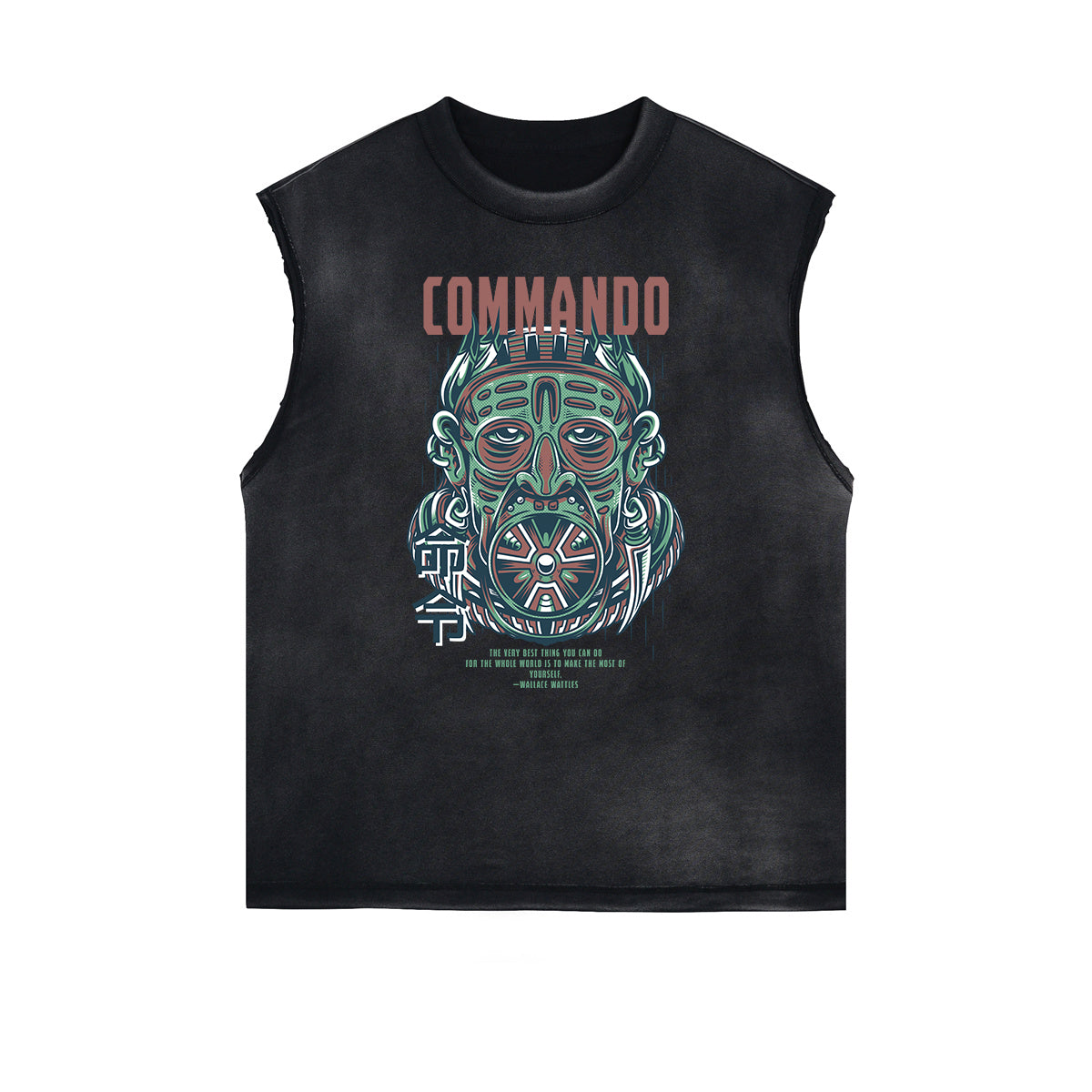 Sleeveless Punk Monster Graphic Tee